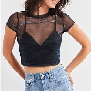 Shimmer Striped Baby Tee